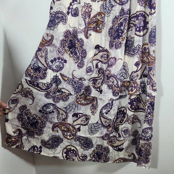 Band of the Free Paisley Tiered Maxi Dress Size Small Wedding Guest Dress