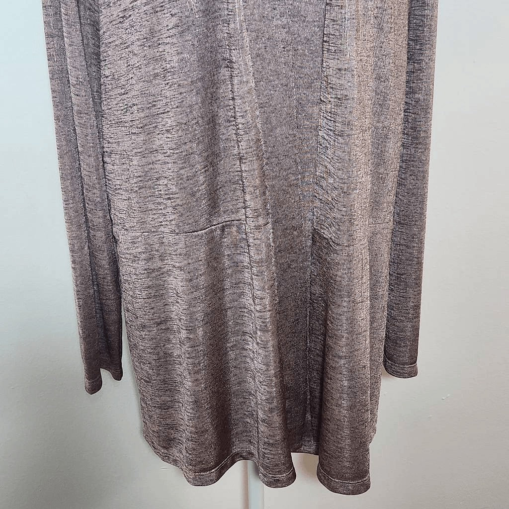 Susan Graver Metallic Pink Cardigan Size XL Susan Graver Pink Open Cardigan