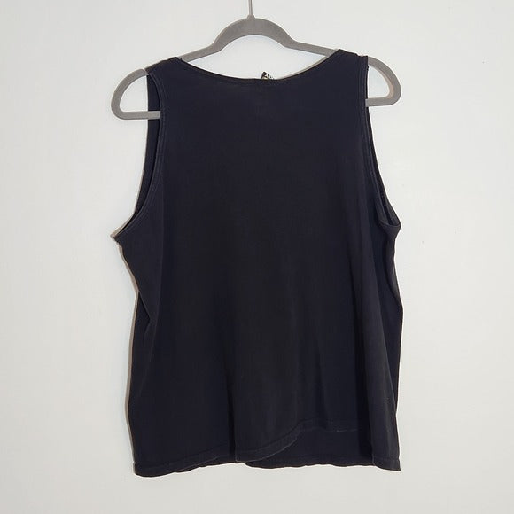 Mickey Unlimited Black Vintage Donald Duck Gym Graphic Tank Top Size Large