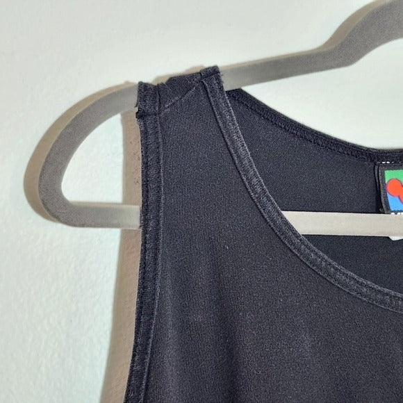 Mickey Unlimited Black Vintage Donald Duck Gym Graphic Tank Top Size Large