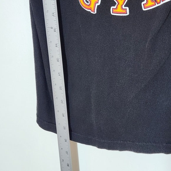 Mickey Unlimited Black Vintage Donald Duck Gym Graphic Tank Top Size Large