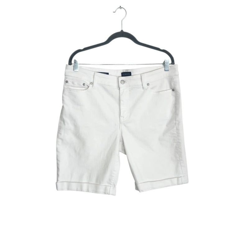 Talbots Womens White Girlfriend Denim Bermuda Shorts Size 10