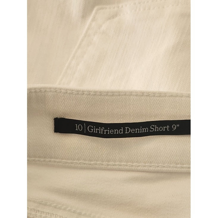 Talbots Womens White Girlfriend Denim Bermuda Shorts Size 10