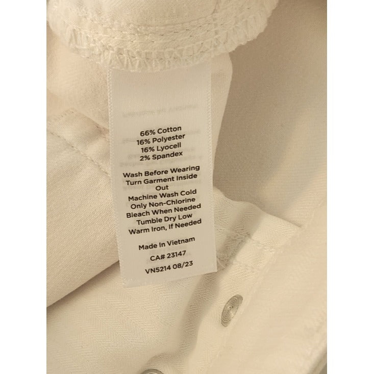 Talbots Womens White Girlfriend Denim Bermuda Shorts Size 10