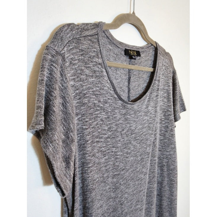 Nene Leakes Gray Textured Knit Tunic Top Size XL
