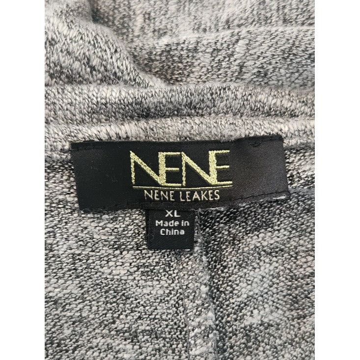 Nene Leakes Gray Textured Knit Tunic Top Size XL