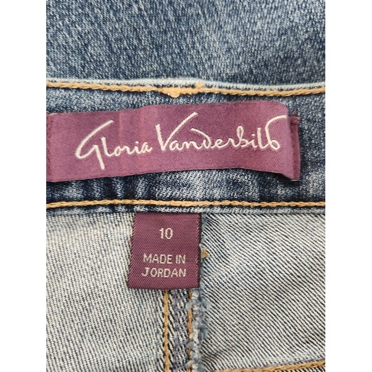 Gloria Vanderbilt Medium Wash Straight Leg Jeans Size 10 Short