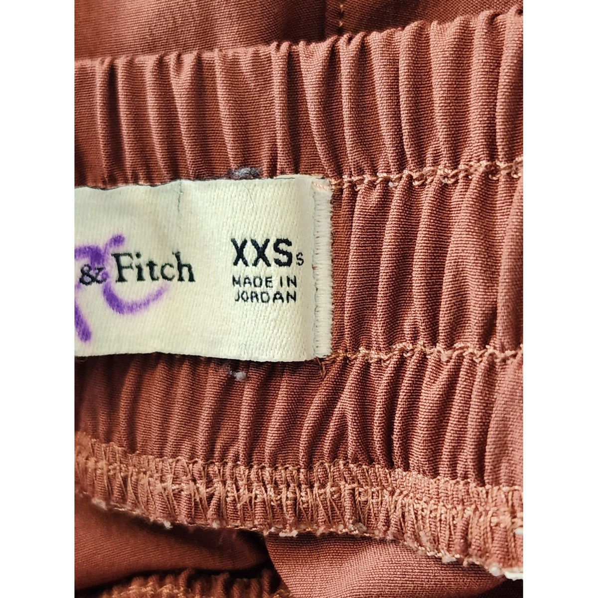 Abercrombie & Fitch Terra Cotta Pull-On Wide Leg Pants Size XXS Short