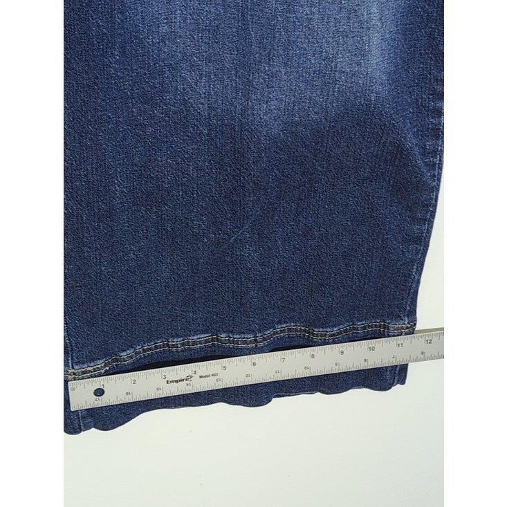 Lee Womens Dark Wash Wide Leg Jeans Size 20W Petite