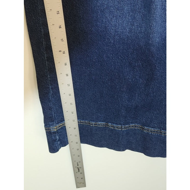 Lee Womens Dark Wash Wide Leg Jeans Size 20W Petite