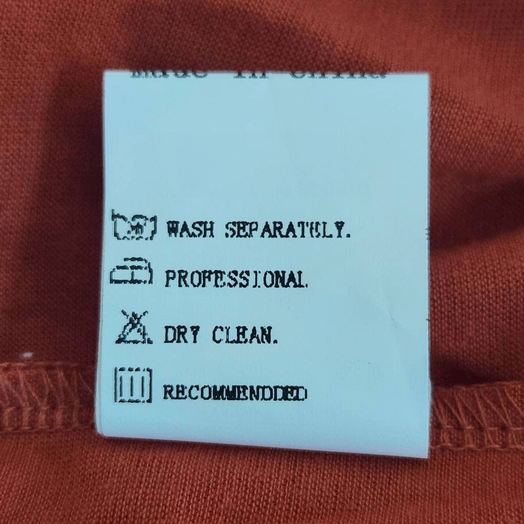 Noracora Orange Long Sleeve Tee with Dandelion Graphic Size Medium NWT