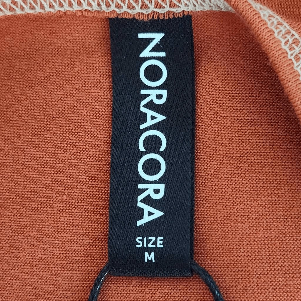 Noracora Orange Long Sleeve Tee with Dandelion Graphic Size Medium NWT