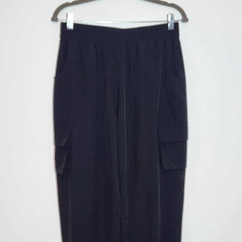 CI Sono Black Pull-on Cargo Joggers Size Medium Black Cargo Jogger Pants