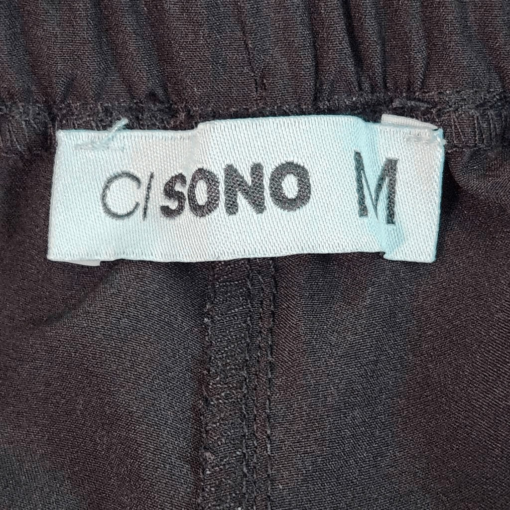 CI Sono Black Pull-on Cargo Joggers Size Medium Black Cargo Jogger Pants