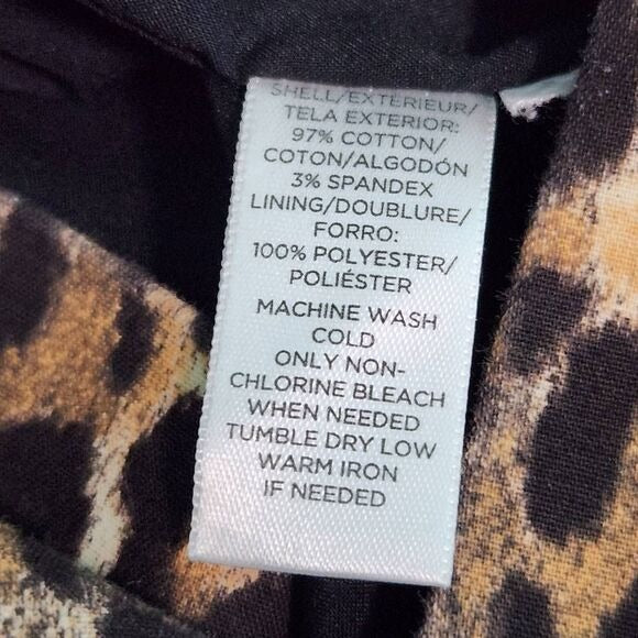 Loft Sleeveless Leopard Print Mini Sheath Dress Size 0 Leopard Print Dress