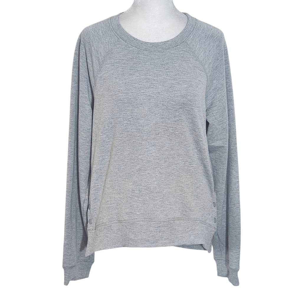 Sincerely Jules Gray Sweatshirt with Side Snaps NWT Size Small Gray Pullover