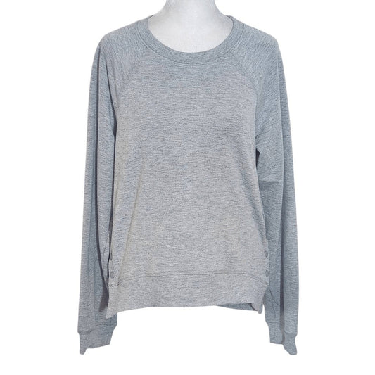 Sincerely Jules Gray Sweatshirt with Side Snaps NWT Size Small Gray Pullover