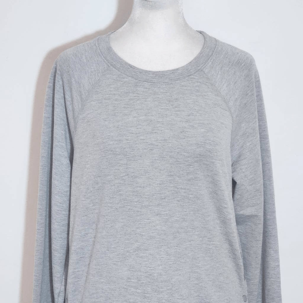 Sincerely Jules Gray Sweatshirt with Side Snaps NWT Size Small Gray Pullover