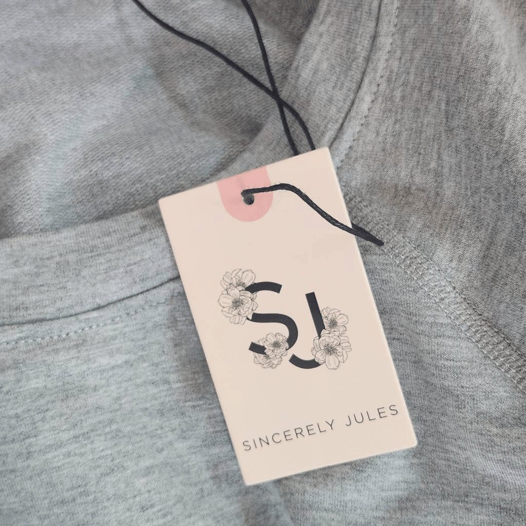 Sincerely Jules Gray Sweatshirt with Side Snaps NWT Size Small Gray Pullover