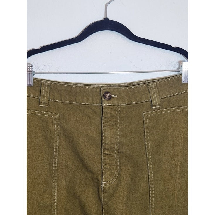 Old Navy Olive Green Utility Cargo Mini Skirt Size 22