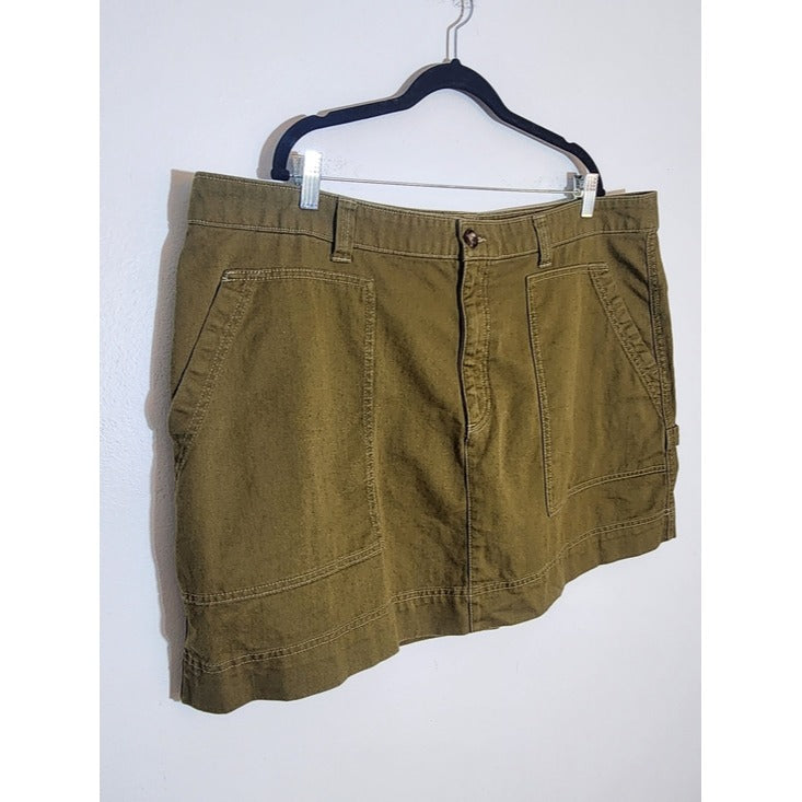 Old Navy Olive Green Utility Cargo Mini Skirt Size 22