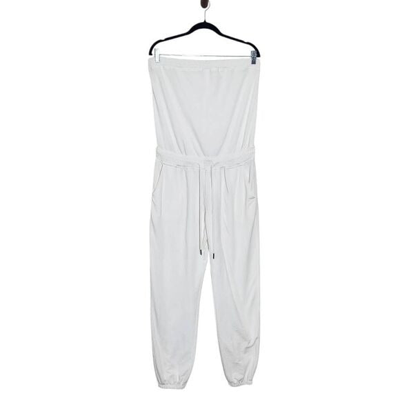 Sundays Anthropologie White Strapless Knit Jumpsuit Size Medium