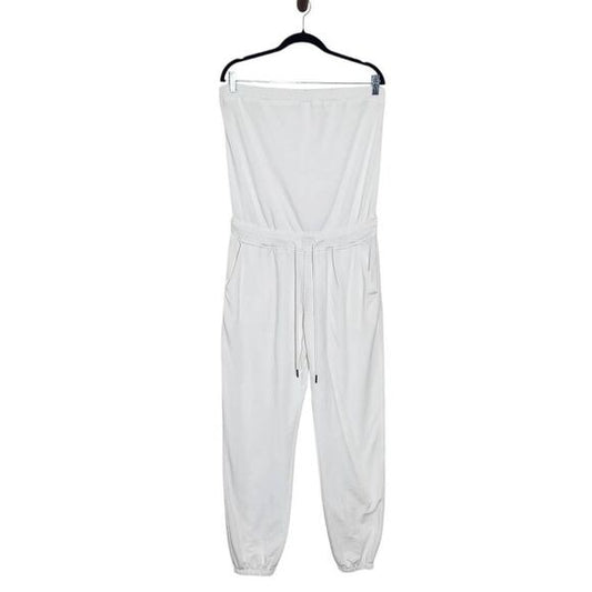 Sundays Anthropologie White Strapless Knit Jumpsuit Size Medium