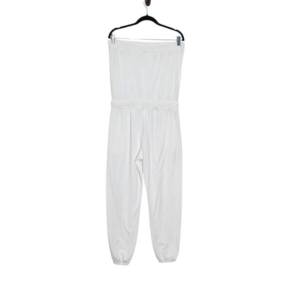 Sundays Anthropologie White Strapless Knit Jumpsuit Size Medium