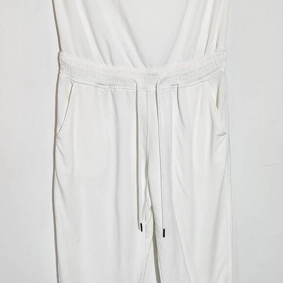 Sundays Anthropologie White Strapless Knit Jumpsuit Size Medium