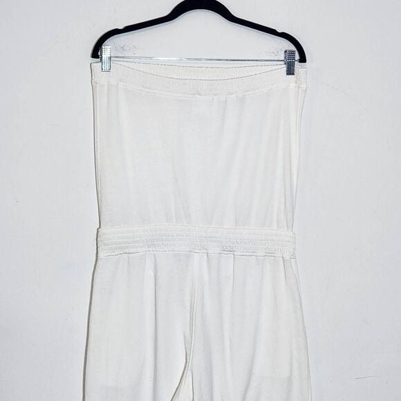 Sundays Anthropologie White Strapless Knit Jumpsuit Size Medium