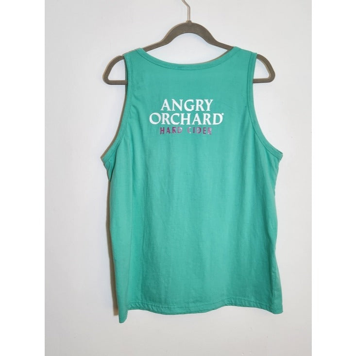 Angry Orchard Mens Green Summer Vibes Graphic Tank Top Size Large