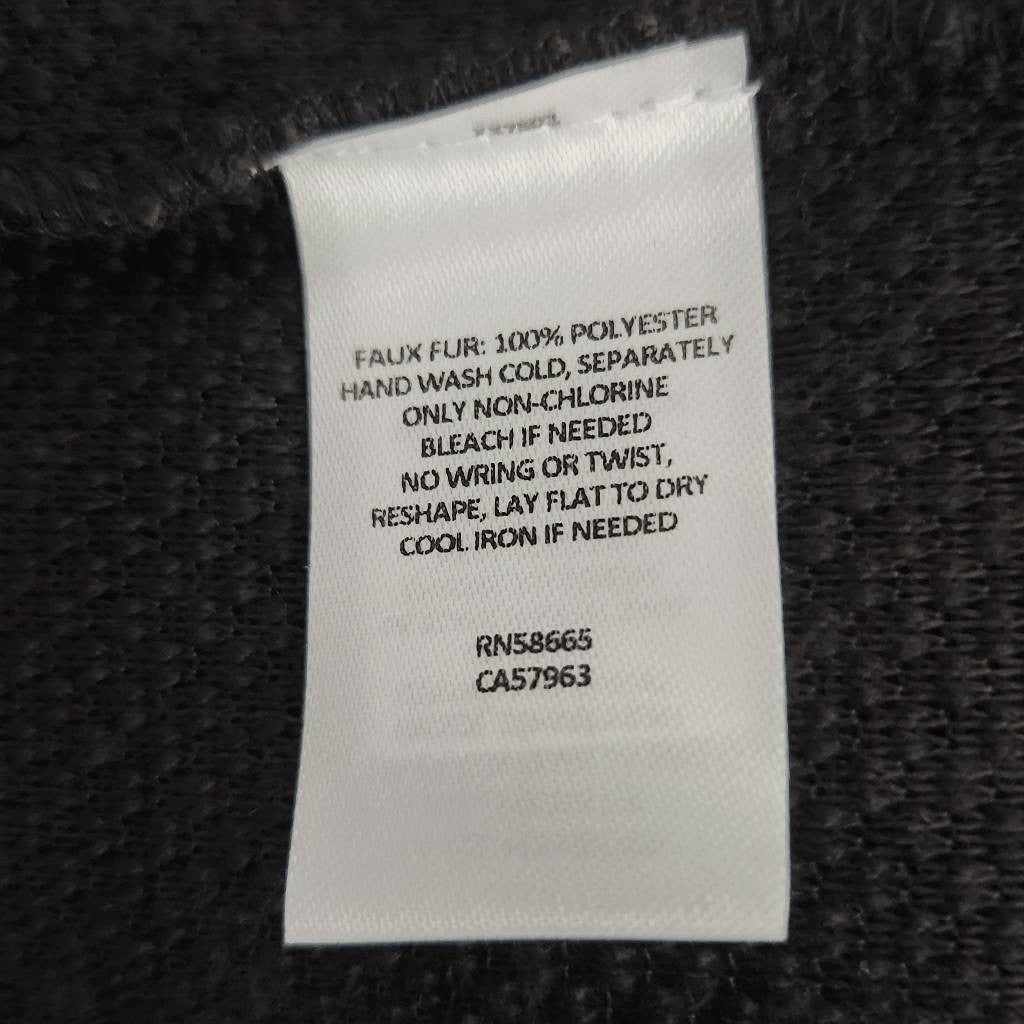 Abound Black Faux Fur Pullover NWT Size Medium Black Fleece Half-Zip Pullover