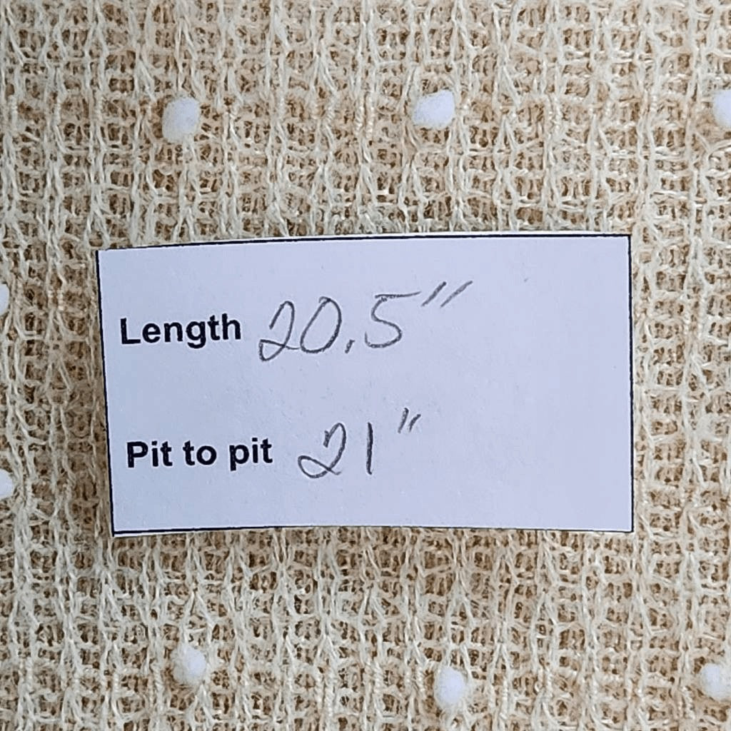 Butter Yellow Ligthweight Sweater with Textured Polka Dots Size Medium