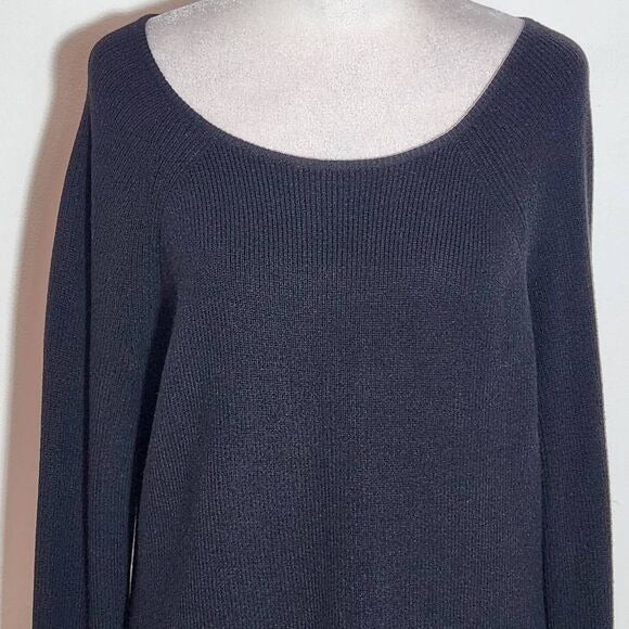 Nic + Zoe Black Sweater with Cream Bell Sleeves Size Large Black and Cream Sweat