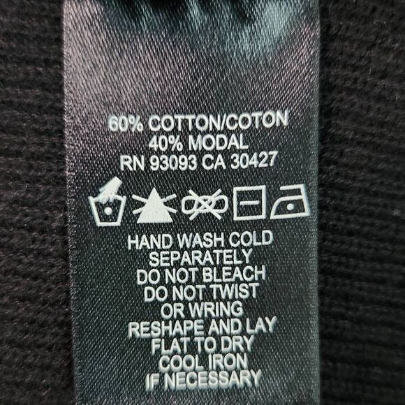 Nic + Zoe Black Sweater with Cream Bell Sleeves Size Large Black and Cream Sweat