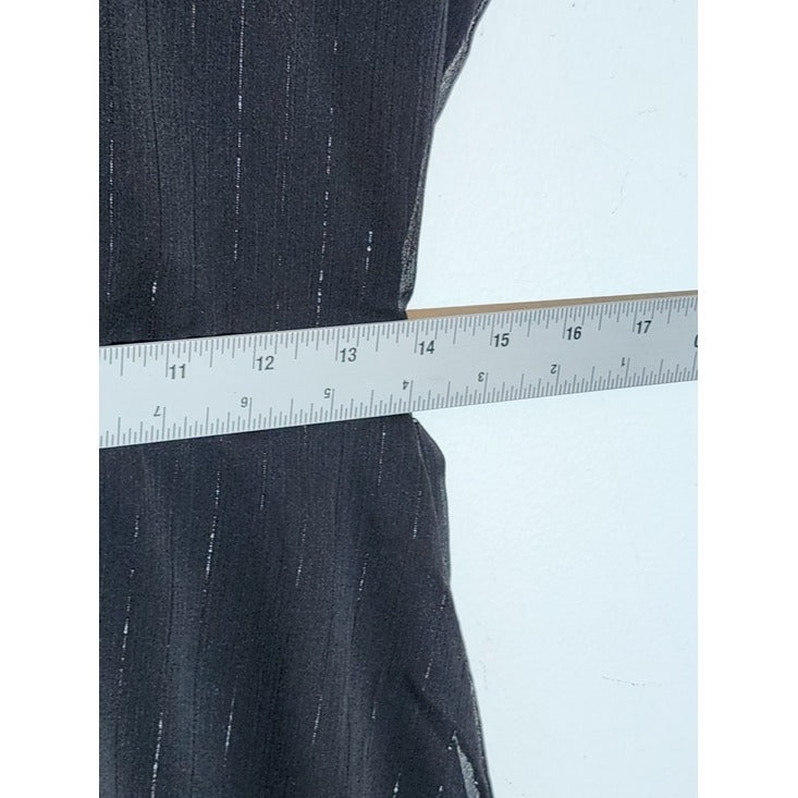 Trixxi Black and Silver Metallic Mini Dress Size Medium NWOT
