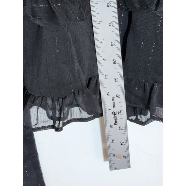 Trixxi Black and Silver Metallic Mini Dress Size Medium NWOT