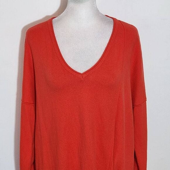 Soma Red V-Neck Sweater Size Large Soma Red Sweater with Tie Waist