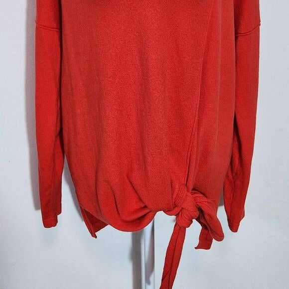 Soma Red V-Neck Sweater Size Large Soma Red Sweater with Tie Waist