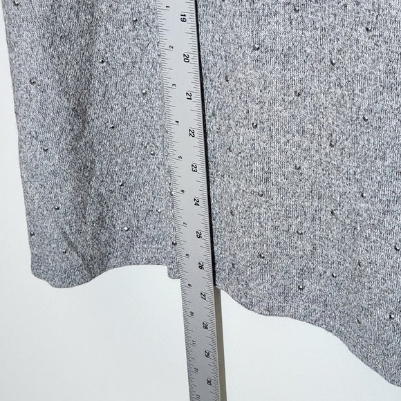 Emily Daniels Gray Studded Sweater Size XL NWT