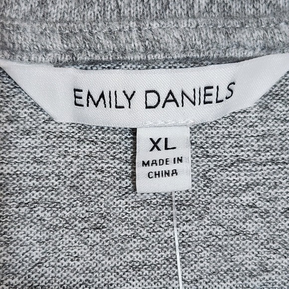 Emily Daniels Gray Studded Sweater Size XL NWT