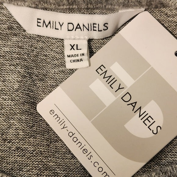 Emily Daniels Gray Studded Sweater Size XL NWT