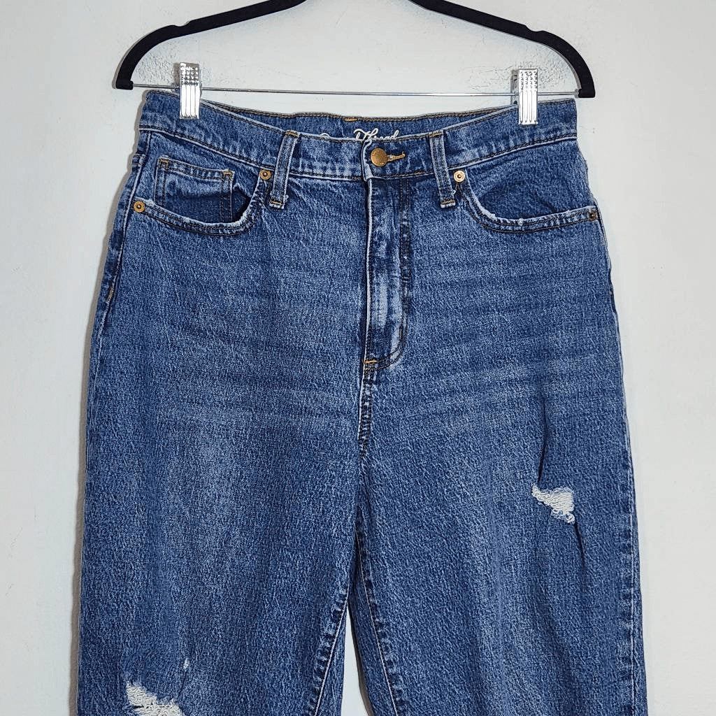 Universal Thread Distressed Straight Jeans Size 12 Vintage Retro Fit Denim