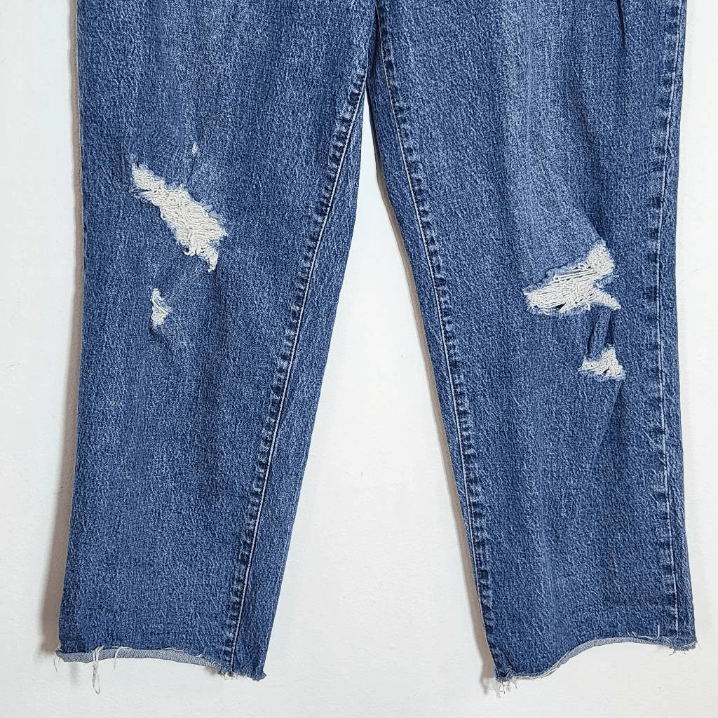 Universal Thread Distressed Straight Jeans Size 12 Vintage Retro Fit Denim