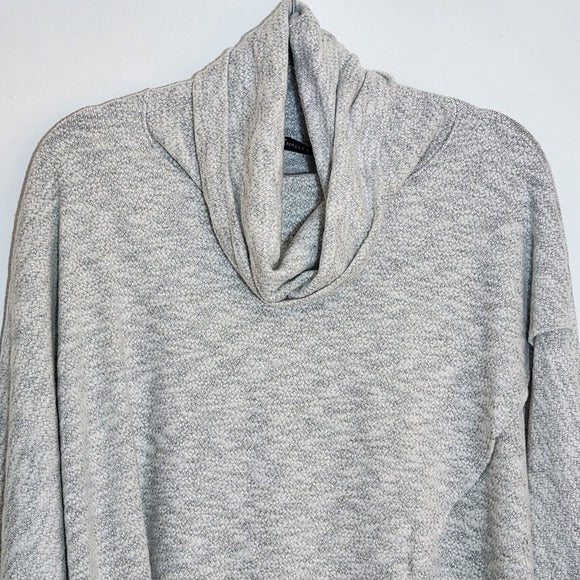 Nally & Millie Gray Heather Cowl Neck Layered Look Pullover Size Large/XL NWT
