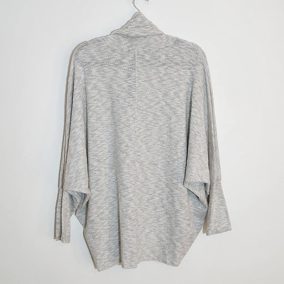 Nally & Millie Gray Heather Cowl Neck Layered Look Pullover Size Large/XL NWT