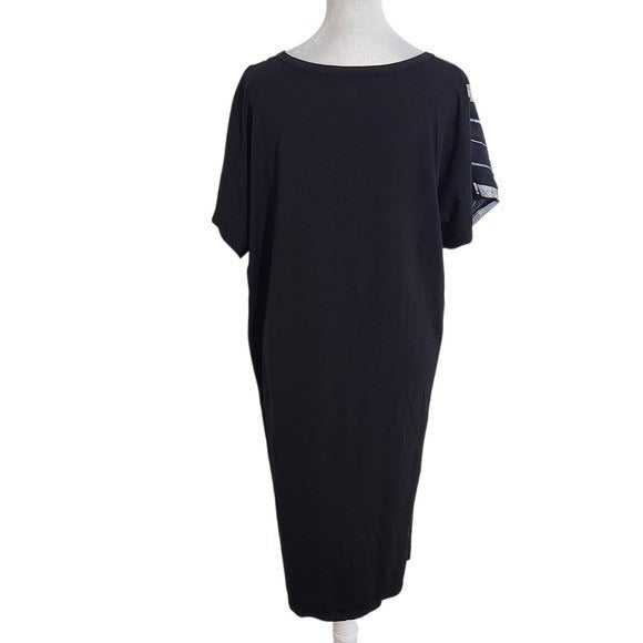 Gabby Isabella Black and White Striped Dress Size Medium Gabby Isabella Dress