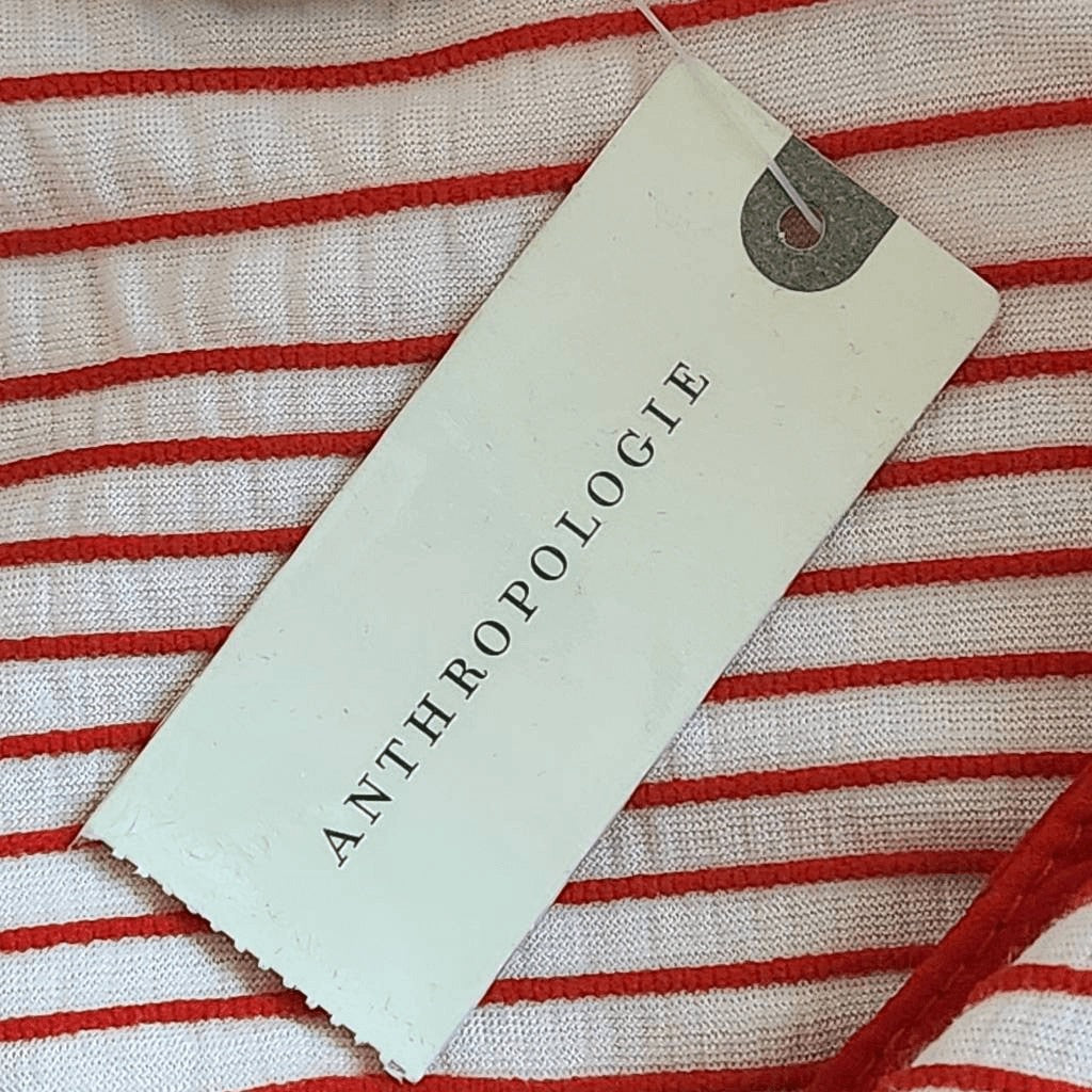 Sanctuary Red and White Stripe Tunic NWT XS Red Striped Knit Top