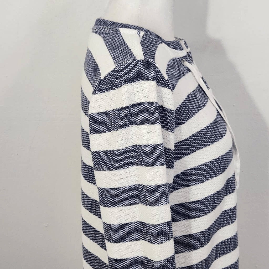 D&Co. Navy and White Striped Knit Top Size XXS Preppy Navy Stripe Top