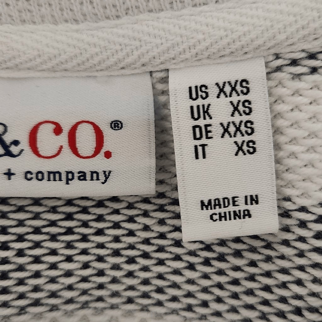 D&Co. Navy and White Striped Knit Top Size XXS Preppy Navy Stripe Top
